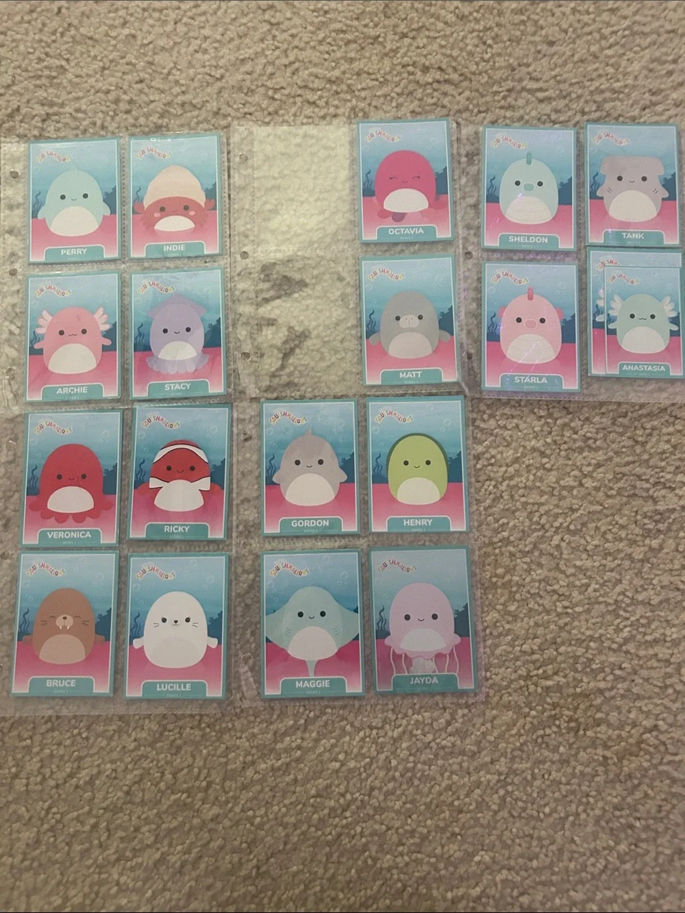 Almost complete series 1 squish mallow card collection